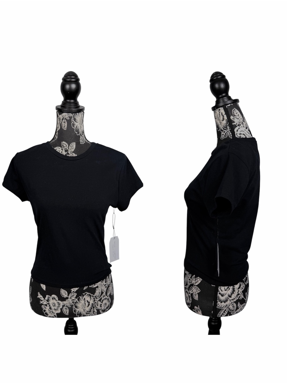 NWT Better Together black short sleeve stretch crop top size large
